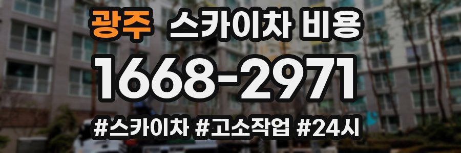 광주 스카이차 비용