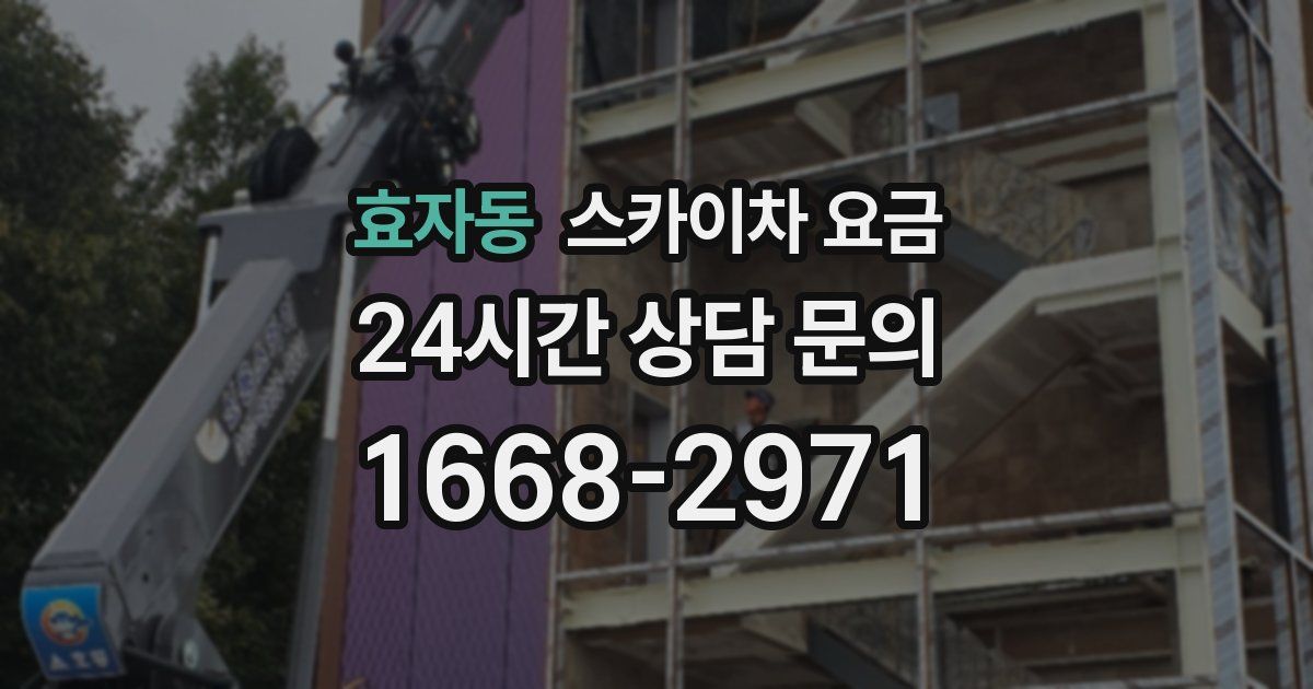 효자동 스카이차 요금