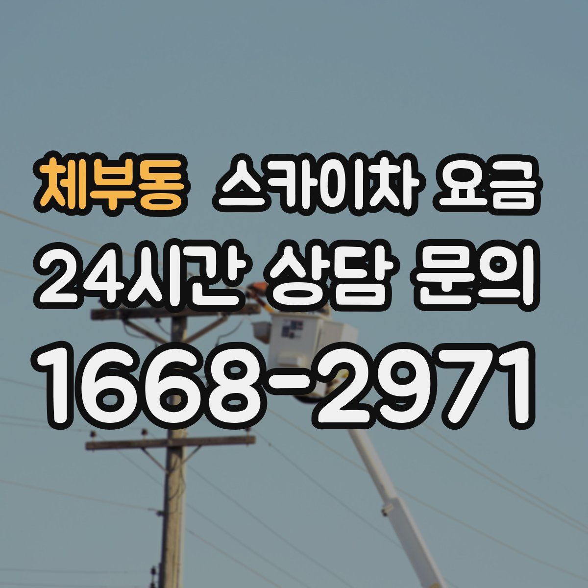 체부동 스카이차 요금
