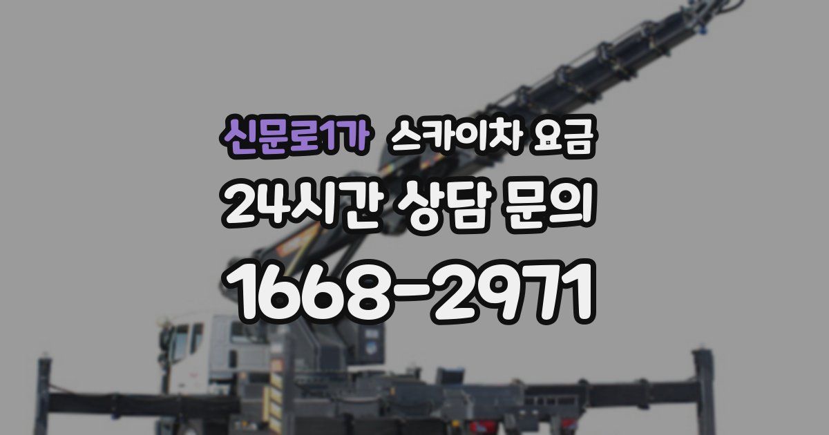 신문로1가 스카이차 요금
