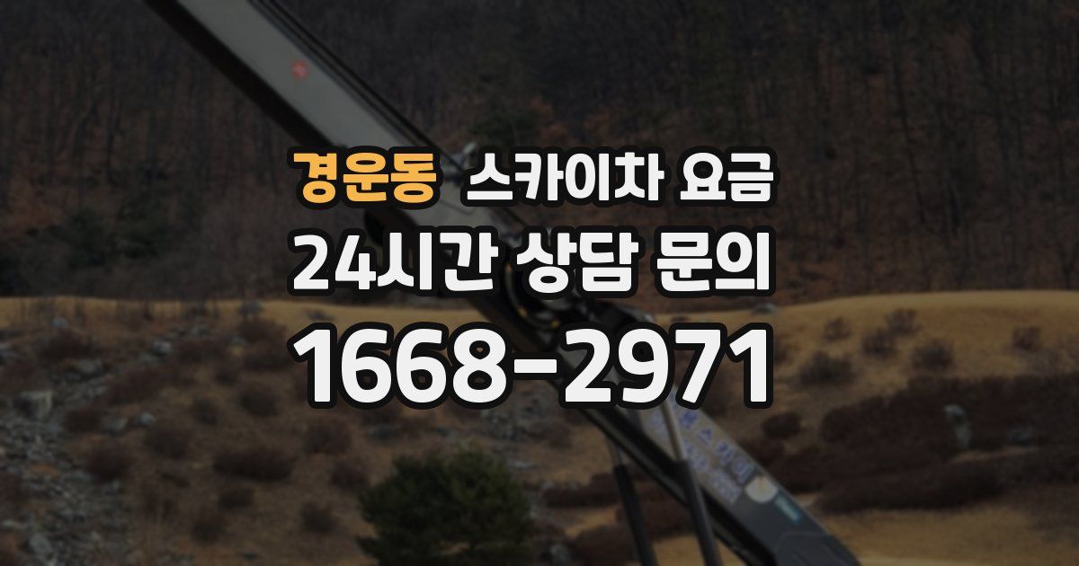 경운동 스카이차 요금