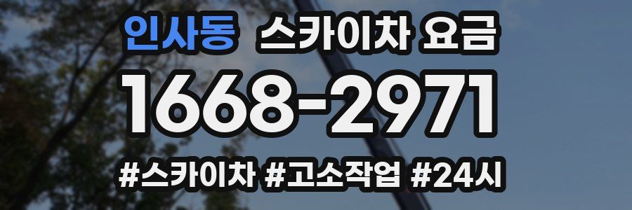인사동 스카이차 요금