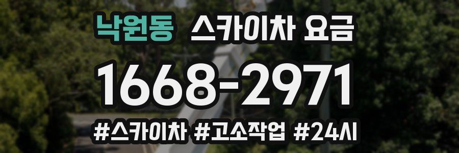 낙원동 스카이차 요금