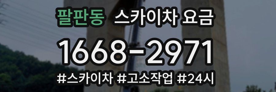 팔판동 스카이차 요금