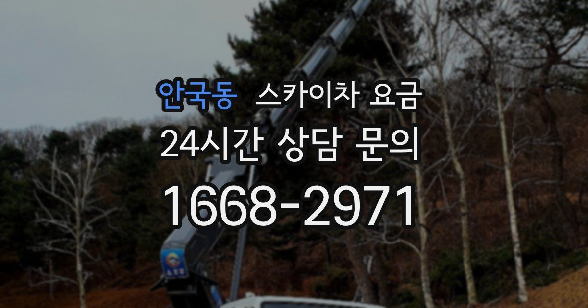 안국동 스카이차 요금