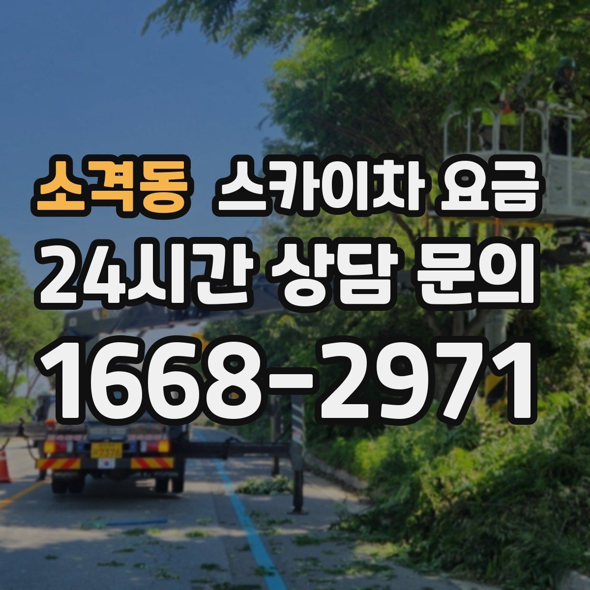 소격동 스카이차 요금 '셋팅 후 바로 작업'이 중요한 이유