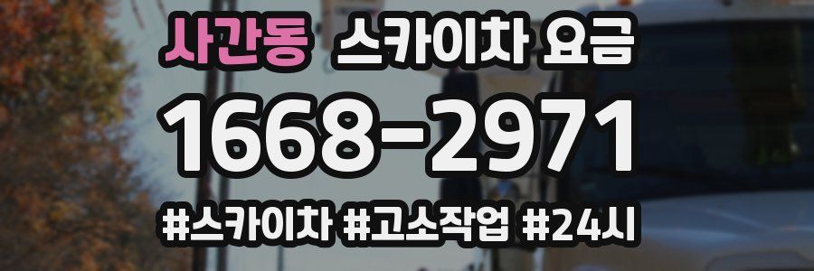 사간동 스카이차 요금