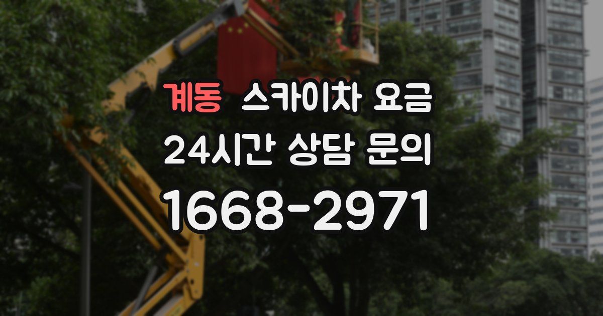 계동 스카이차 요금