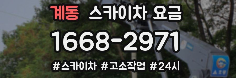 계동 스카이차 요금