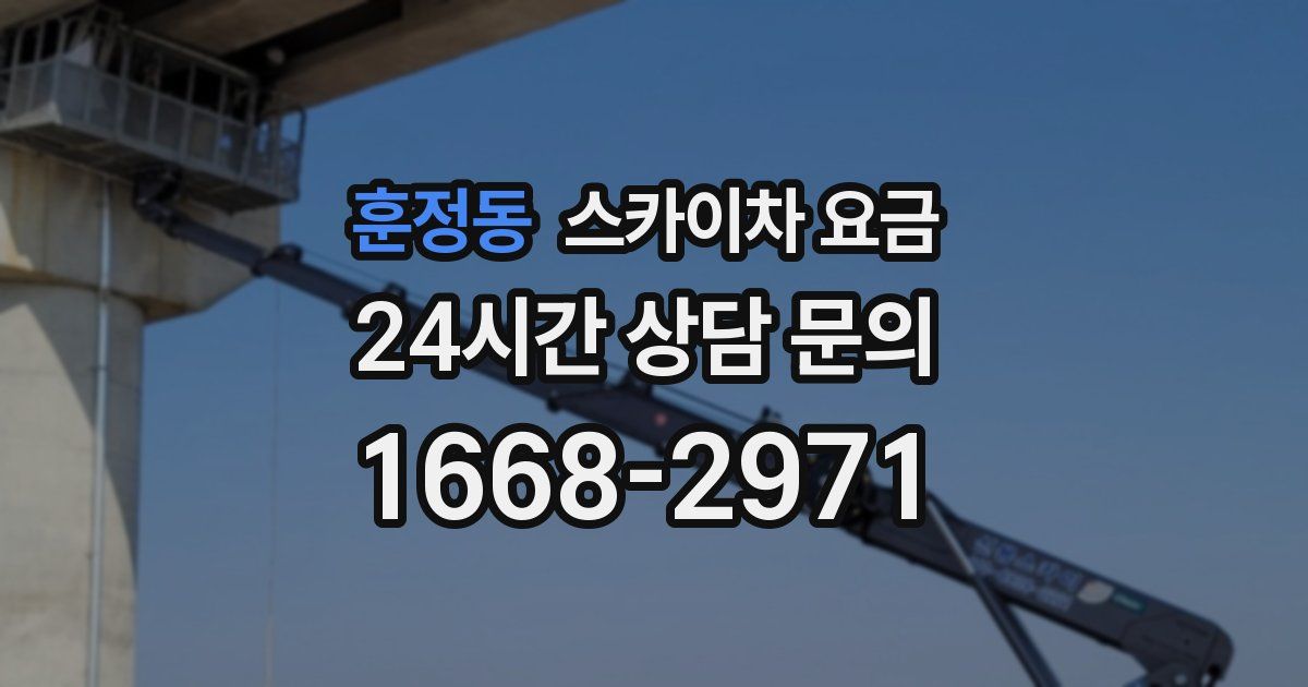 훈정동 스카이차 요금