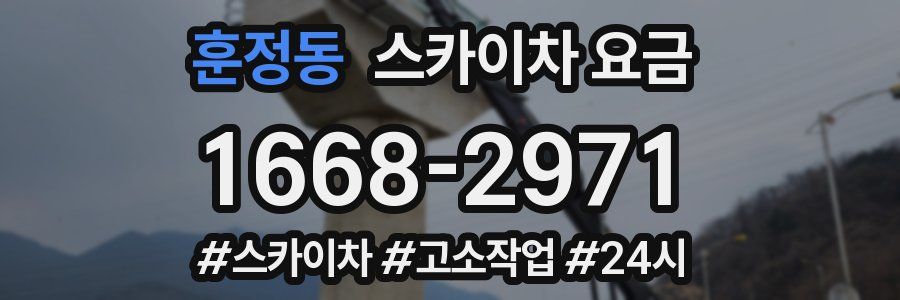 훈정동 스카이차 요금