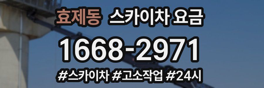 효제동 스카이차 요금