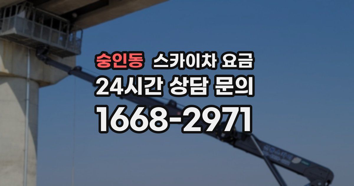 숭인동 스카이차 요금