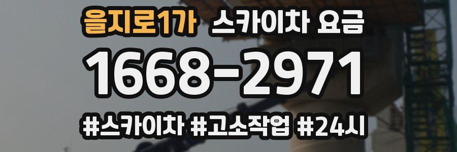 을지로1가 스카이차 요금