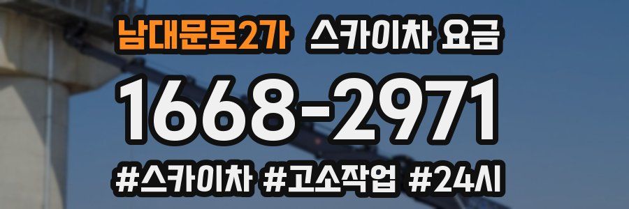 남대문로2가 스카이차 요금