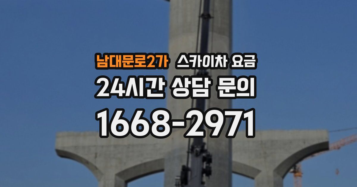 남대문로2가 스카이차 요금