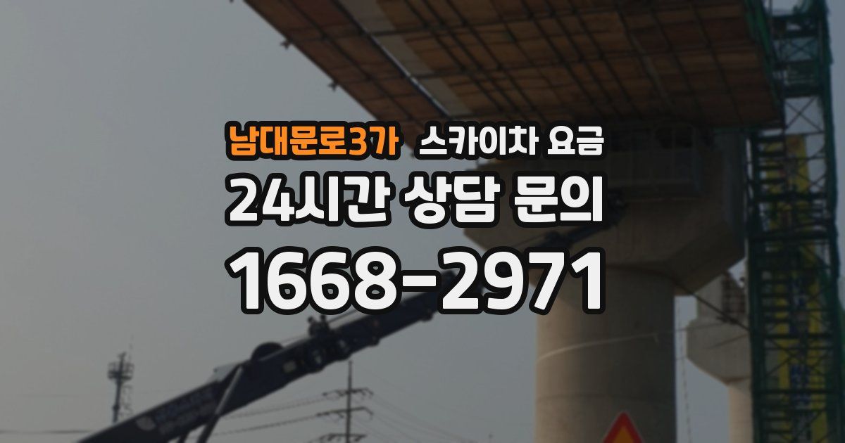 남대문로3가 스카이차 요금