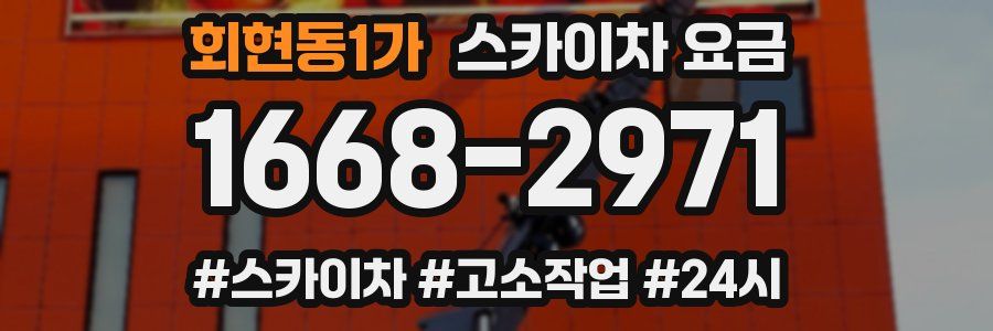 회현동1가 스카이차 요금