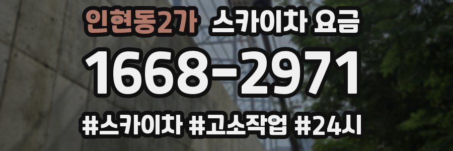 인현동2가 스카이차 요금