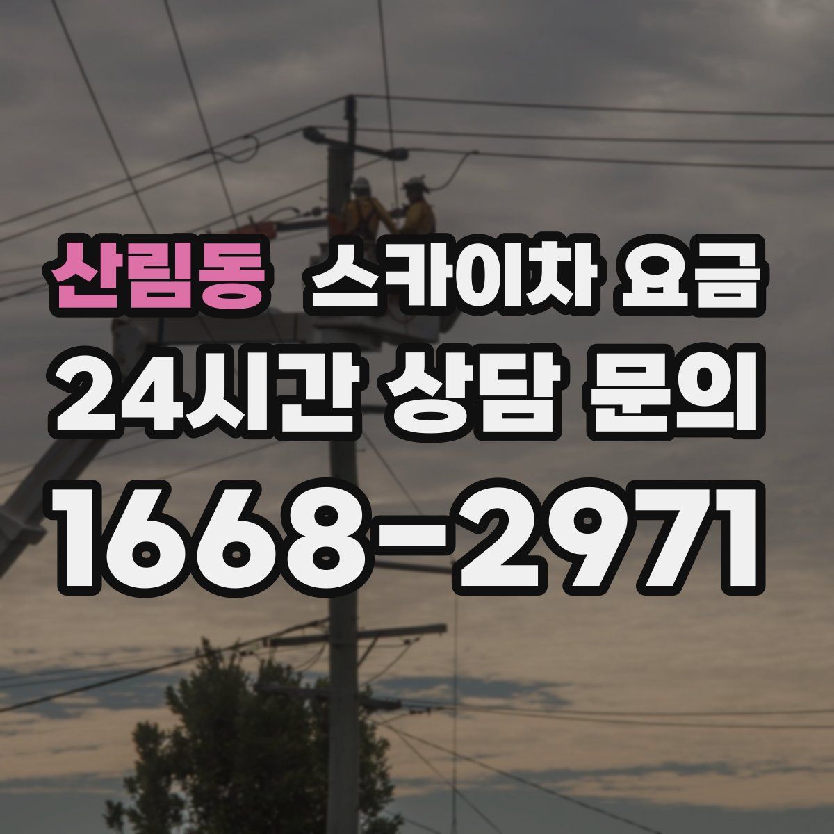 산림동 스카이차 요금