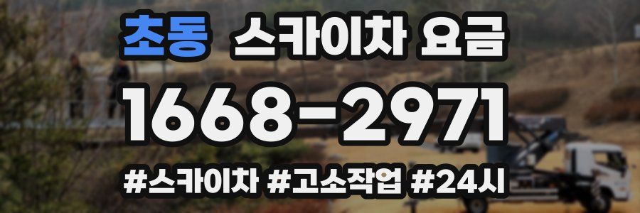 초동 스카이차 요금