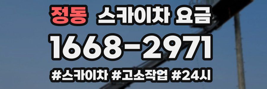 정동 스카이차 요금