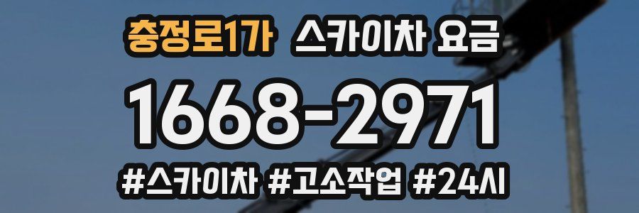 충정로1가 스카이차 요금