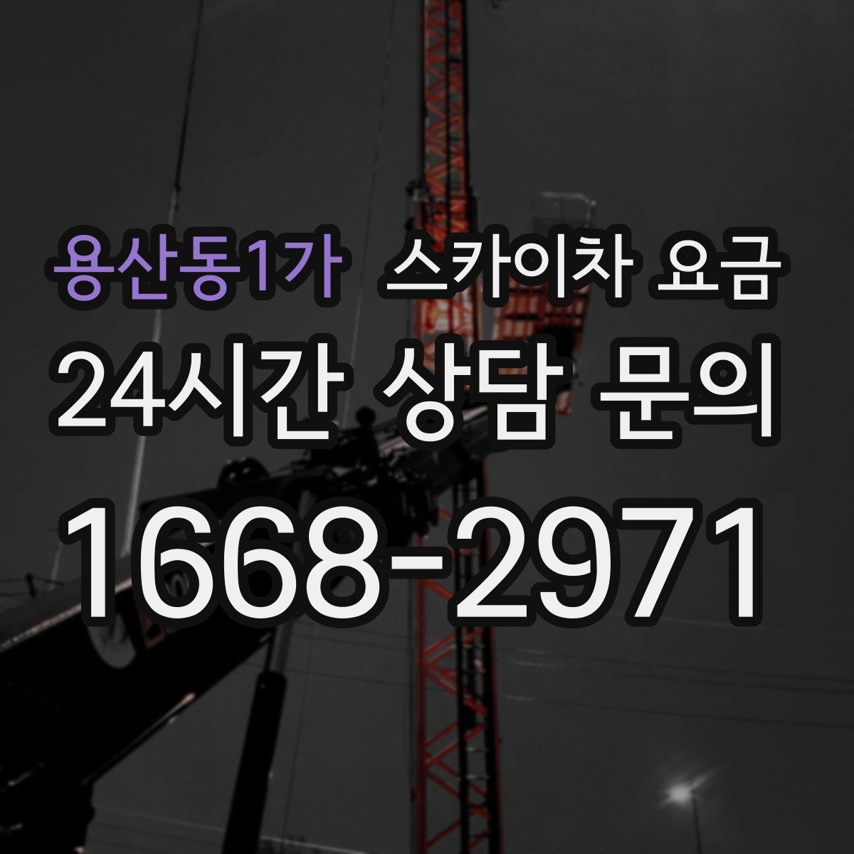 용산동1가 스카이차 요금