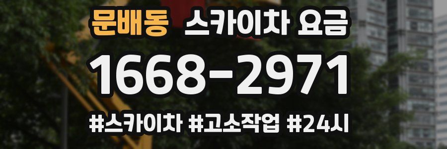 문배동 스카이차 요금