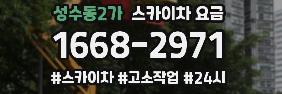 성수동2가 스카이차 요금