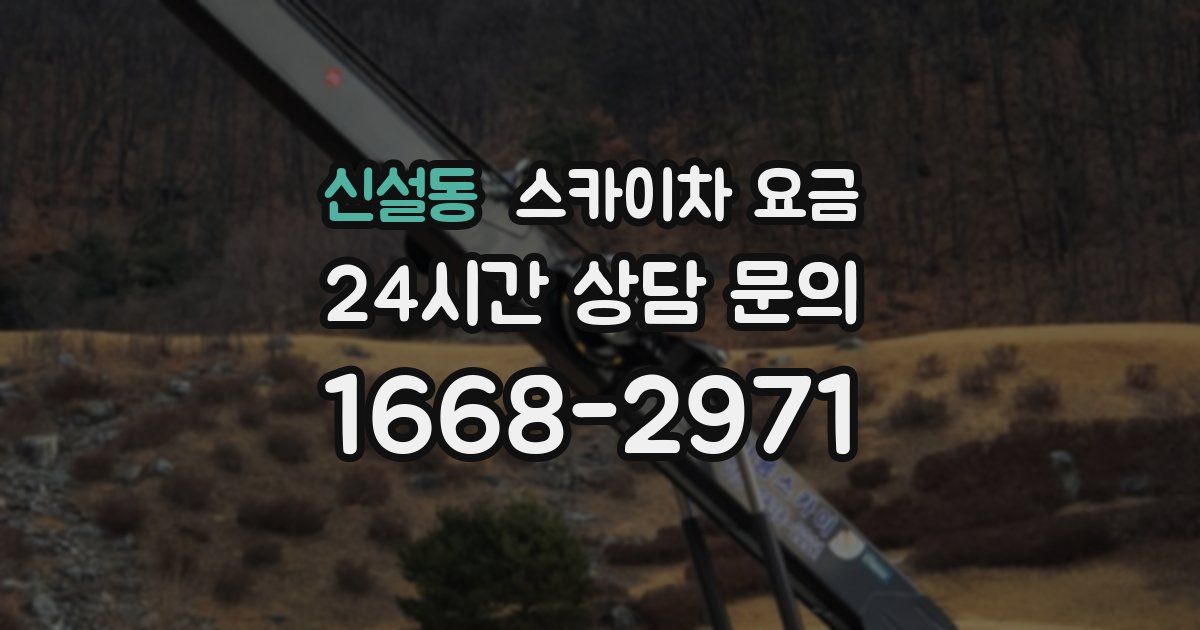 신설동 스카이차 요금