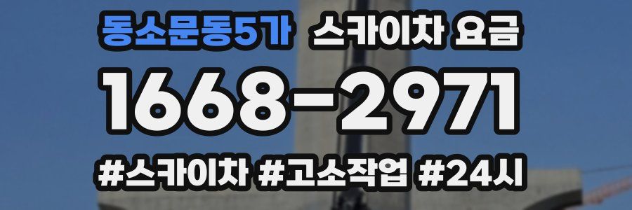 동소문동5가 스카이차 요금