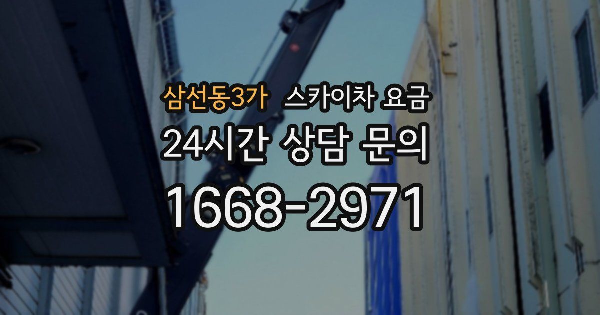 삼선동3가 스카이차 요금