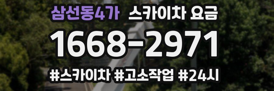 삼선동4가 스카이차 요금
