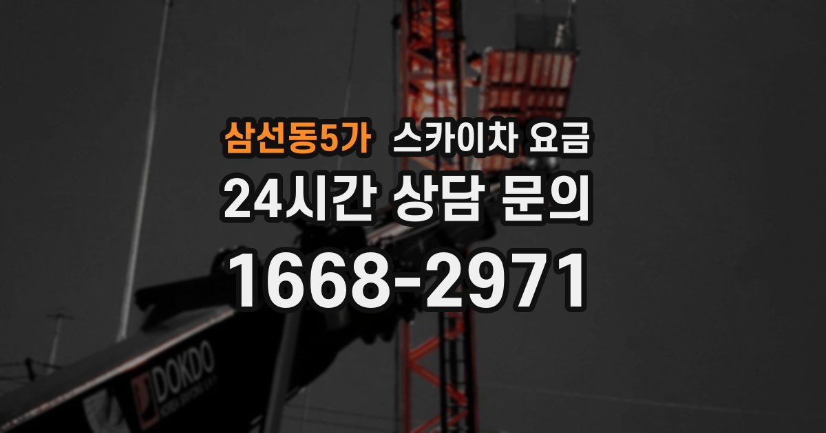 삼선동5가 스카이차 요금