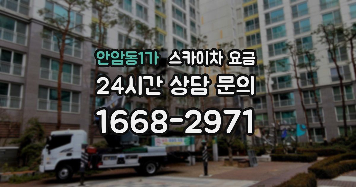 안암동1가 스카이차 요금