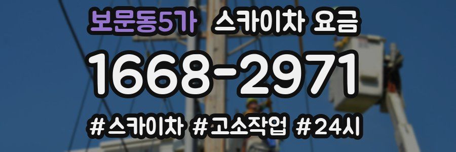 보문동5가 스카이차 요금