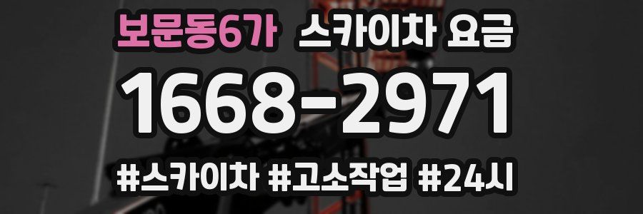 보문동6가 스카이차 요금