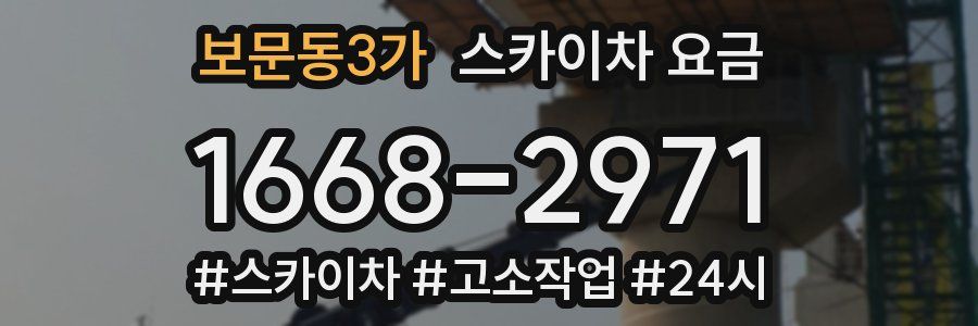 보문동3가 스카이차 요금