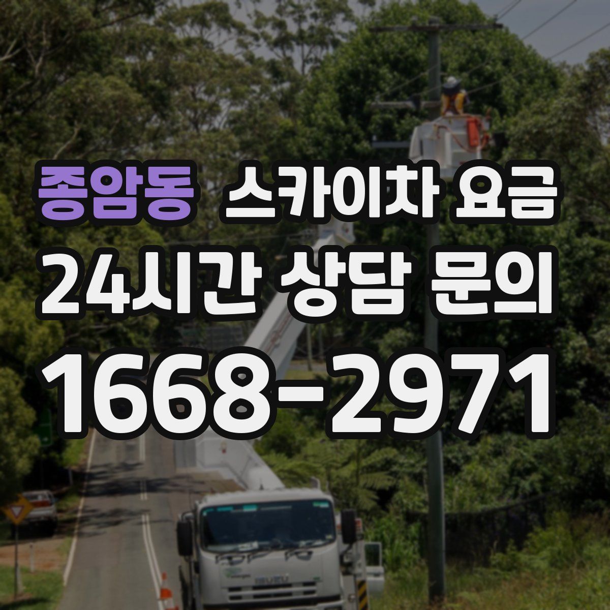 종암동 스카이차 요금