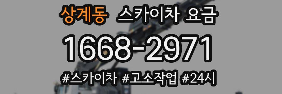 상계동 스카이차 요금