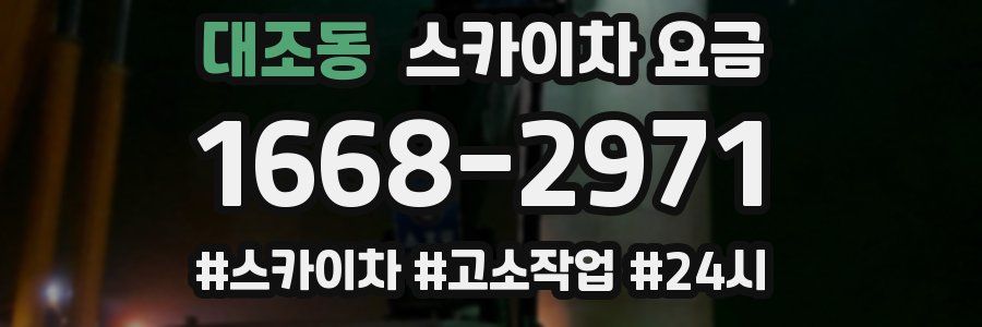 대조동 스카이차 요금