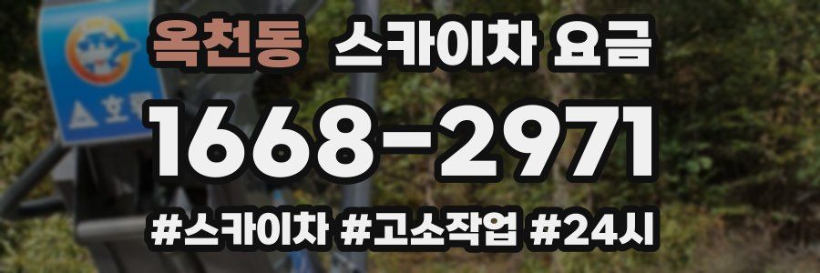 옥천동 스카이차 요금