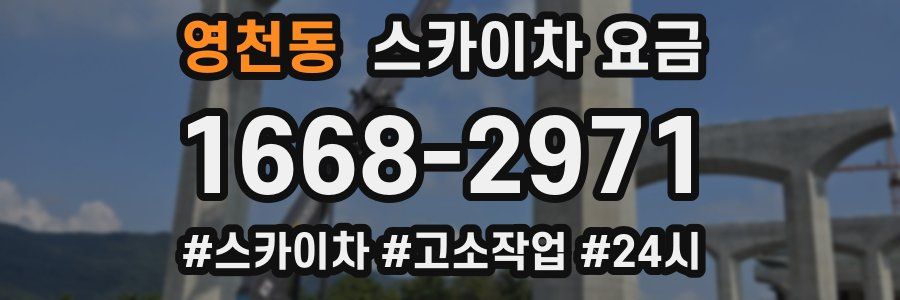 영천동 스카이차 요금