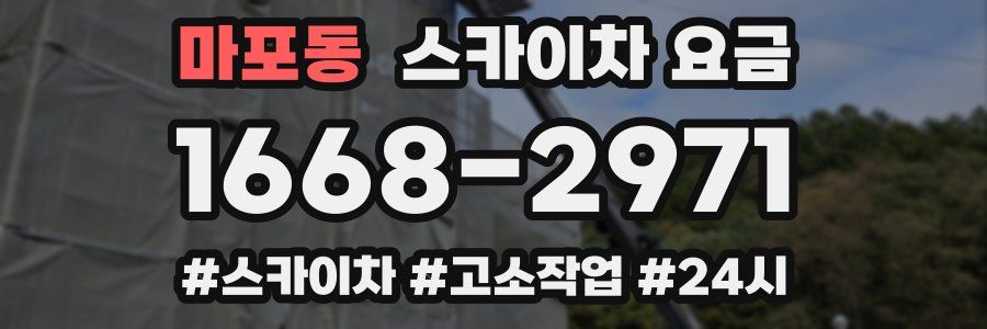 마포동 스카이차 요금