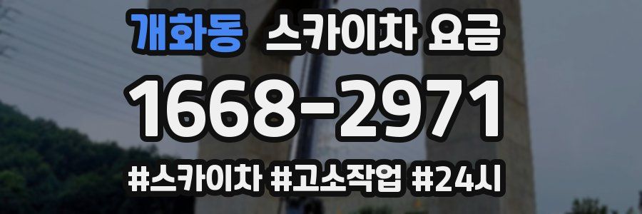개화동 스카이차 요금