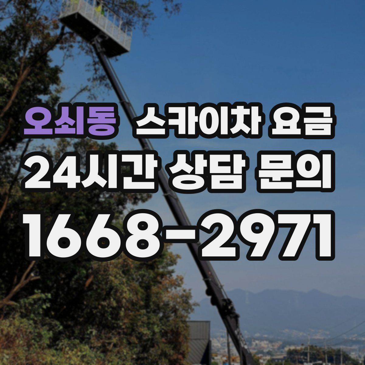 오쇠동 스카이차 요금