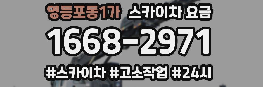 영등포동1가 스카이차 요금