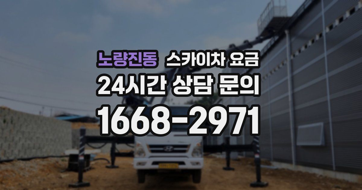 노량진동 스카이차 요금