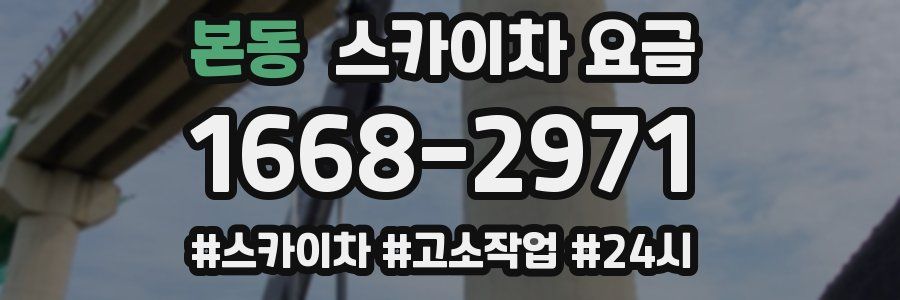 본동 스카이차 요금